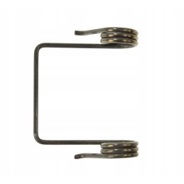 Spyruoklė, kuri traukia sankabos svirtis, prispaudžiama prie ratų