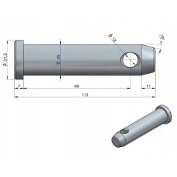Kronšteino kaiščio apatinis kablys mf original ursus
