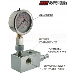 Perdavimo vožtuvas su žmogumi 3 4 90l 80 300bar 150 omų
