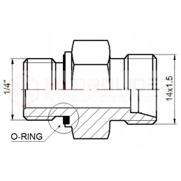 Tiesi jungtis ed bb g1 4 m14x1 5 hidrolideris