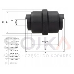 Vikšro volas jcb 8014 8015 8016 8017 8018 8020 801