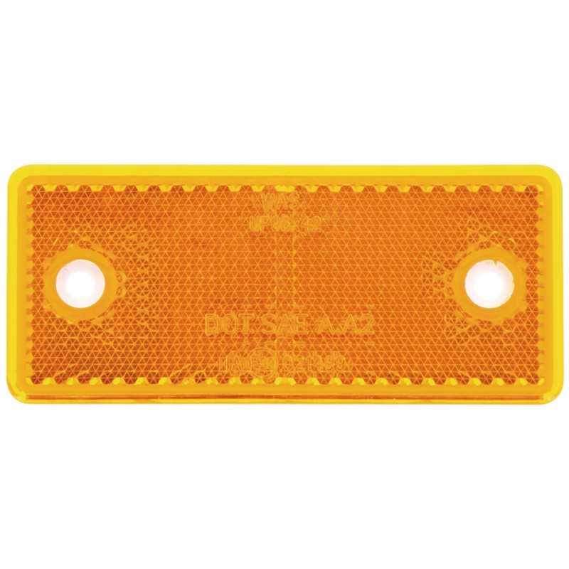 Universalus stačiakampis atšvaitas 96x42 mm geltonas
