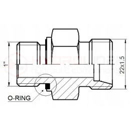 Tiesi hidraulinė jungtis, nipelis 1 22