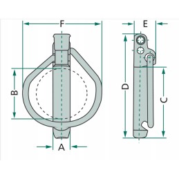 Ruebig užsegamas kaištis fi 10 5mm