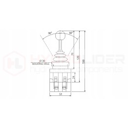 Vairasvirtė elektra 30mm ms 2xon off 2xon hidrolideris