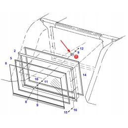 F816810050380 galinio lango tvirtinimas
