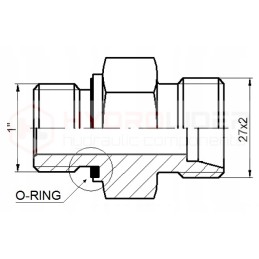 Tiesi hidraulinė jungtis, nipelis 1 27