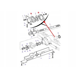 3712872m1 priekinės ašies guolio korpusas