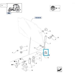 Veidrodžio rankenėlė new holland korpusas m8x16 5120540 c