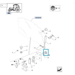 Veidrodžio rankenėlė naujas holland korpusas m8x16 5120540