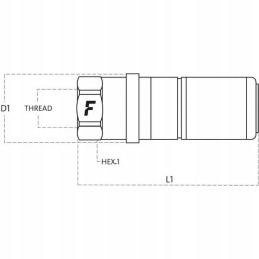 Greito prijungimo cfpv lizdas 3 4 vidinis sriegis 3 4