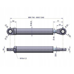 Vienpusis cilindras cj2f50 40 500 warynski