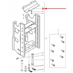 4358237m91 viršutinio kablio rėmo dangtis