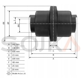 Vikšrinis volas kubota u15 kh35 kx41 kx41 2 kx41 2a