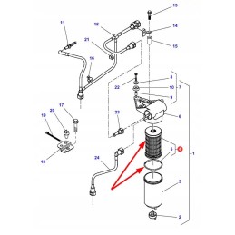 4224811m1 agco variklio kuro filtras