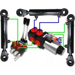 Solenoidinis vožtuvas 6 2 daliklis 90l 12v 3 sekcija apvaliam