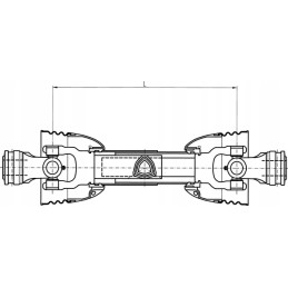 Kardaninis velenas T40 l 610 mm greito sujungimo šakė