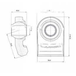 Universalus galinis apatinės svirties galas tinka d
