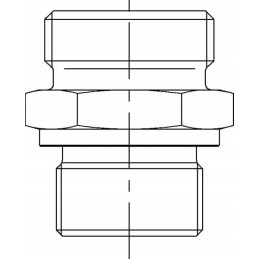 Tiesi jungtis su sandarikliais 1 4 bsp m14x1 5 8l