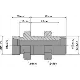 Pertvaros jungties antgalis m18x1 5 12l vamzdžių žarnai