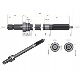 Galios kilimo velenas mf 3 originalus ursus 1660288m91