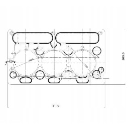 Variklio galvutės tarpiklis su silikonu mf 3 3681e00