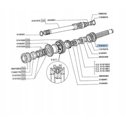 Atbulinis pagrindinis velenas New Holland Case 5161817 CNH