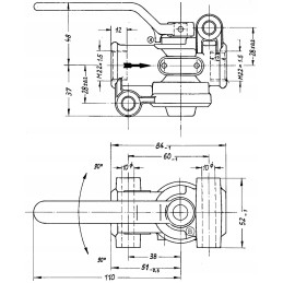 Pneumatinis priekabos uždarymo vožtuvas m22x1 5