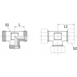 Tee jungtis m14x1 5 8l ts8l voss