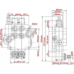 Hidro skirstytuvas monoblokas 6 sekcijų 80l tur 06p80