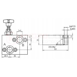 Vožtuvas BMR variklis 1 2 60l 210bar BVR1201 hidrolideris