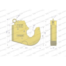 Greitai nuimamas kablys su suvirinimo antgaliu, skirtas Cat 3HD Wary