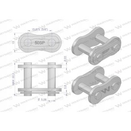 Grandininė spyna z50sp r1 5 8 5 vnt motogeneric