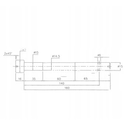 Dešinės pakabos galvutės veleno jungtis c 385 844500
