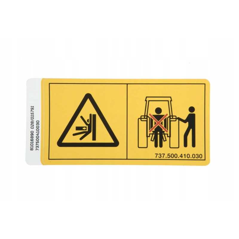 737500410030 įspėjamasis lipdukas