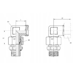 Ewsd10l alkūninė jungtis su veržle m16x1 5 10l