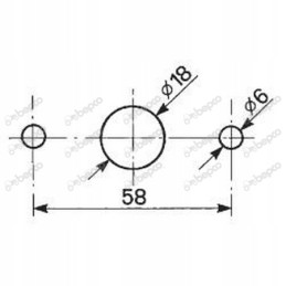 Galinis žibintas 20x80mm korpusas renault deutz mf