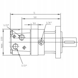 BMS400 SMS400 400cm3 orbitinis hidraulinis variklis