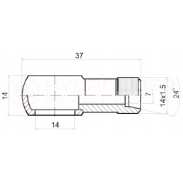 Jungtis m14x1 5 tinklelis 14mm h 14 hidrolideris