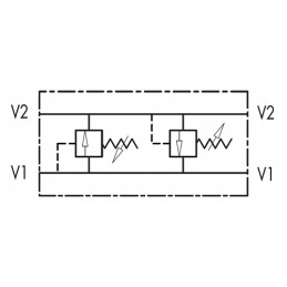 Perdavimo vožtuvas skersinis vau 1 2 70l 50 250bar hidrolideris