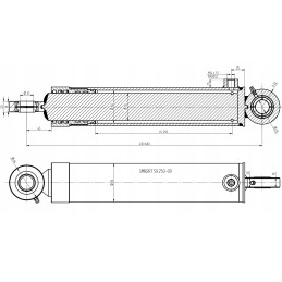 Hidraulinis cilindras smn2rt 60x50x250 l 430mm