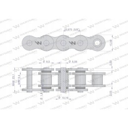 Ritininė grandinė su sandarinimo žiedu ansi a 50 r1 5 8 5m m