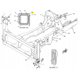 Cat ekskavatoriaus krautuvo stabilizatoriaus slydimas 17mm