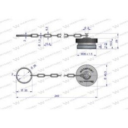 Vožtuvo kaištis m22x1 5 prisukamas 50490030 warynski