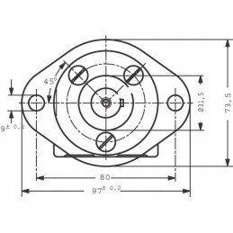 SMM32 orbitinis hidraulinis variklis 16mm 2 4kw boc