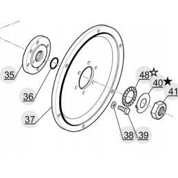 Manitou 550620 kampinė dėžės stebulė
