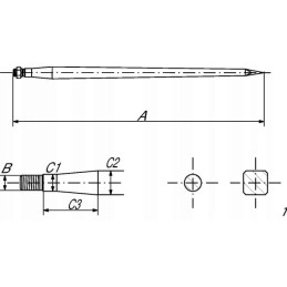 Krautuvas tiesus žvaigždės profilis 35x820mm