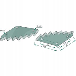 Peilis silosui pjauti vm 32 38 8 mm