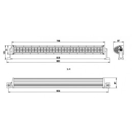 LED darbo lempos skydelis 180w Cree 13200lm šviesa