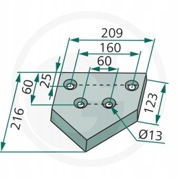 Centrinis pjovimo peilis 70 502